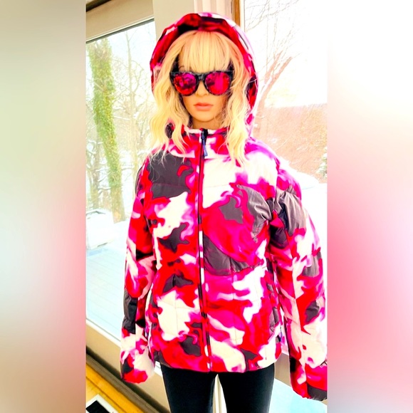 Volkl Jackets & Blazers - Volkl Pink Tie Dye Design Down Ski Jacket 12 Pink Roses